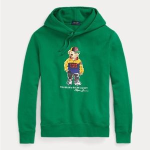 Polo Ralph Lauren Snow Beach Polo Bear Fleece Hoodie NWT